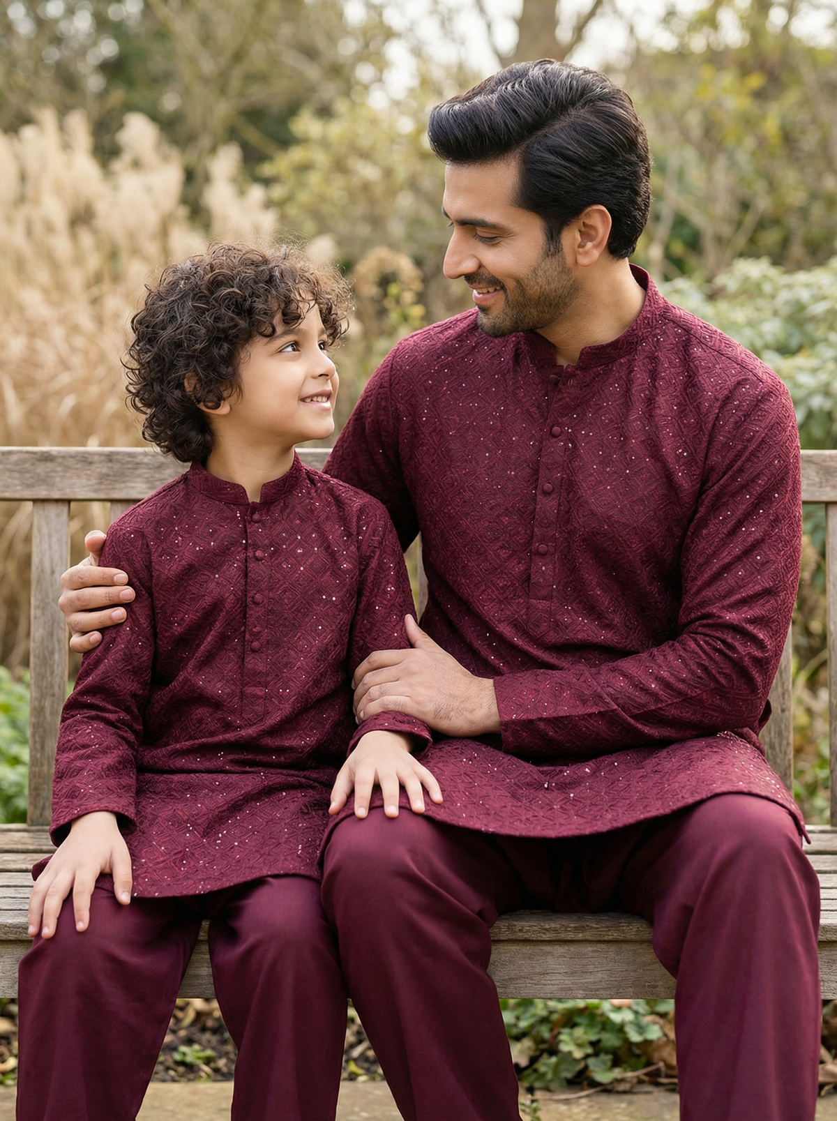 Dad Red Color Father & Son set-313 – Colors