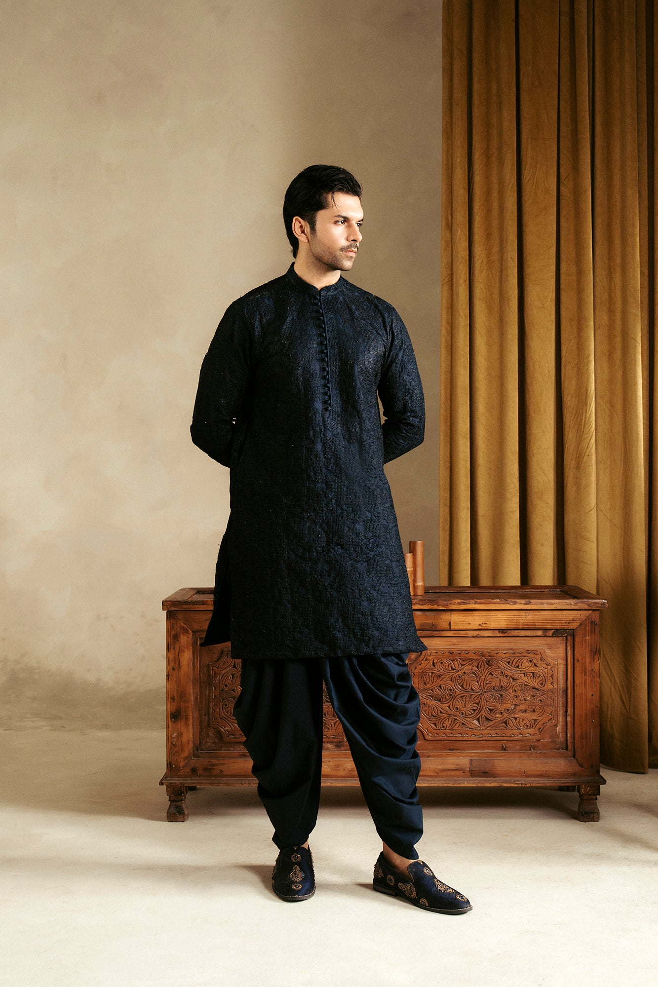 Kurta neavy blue Kt- 279